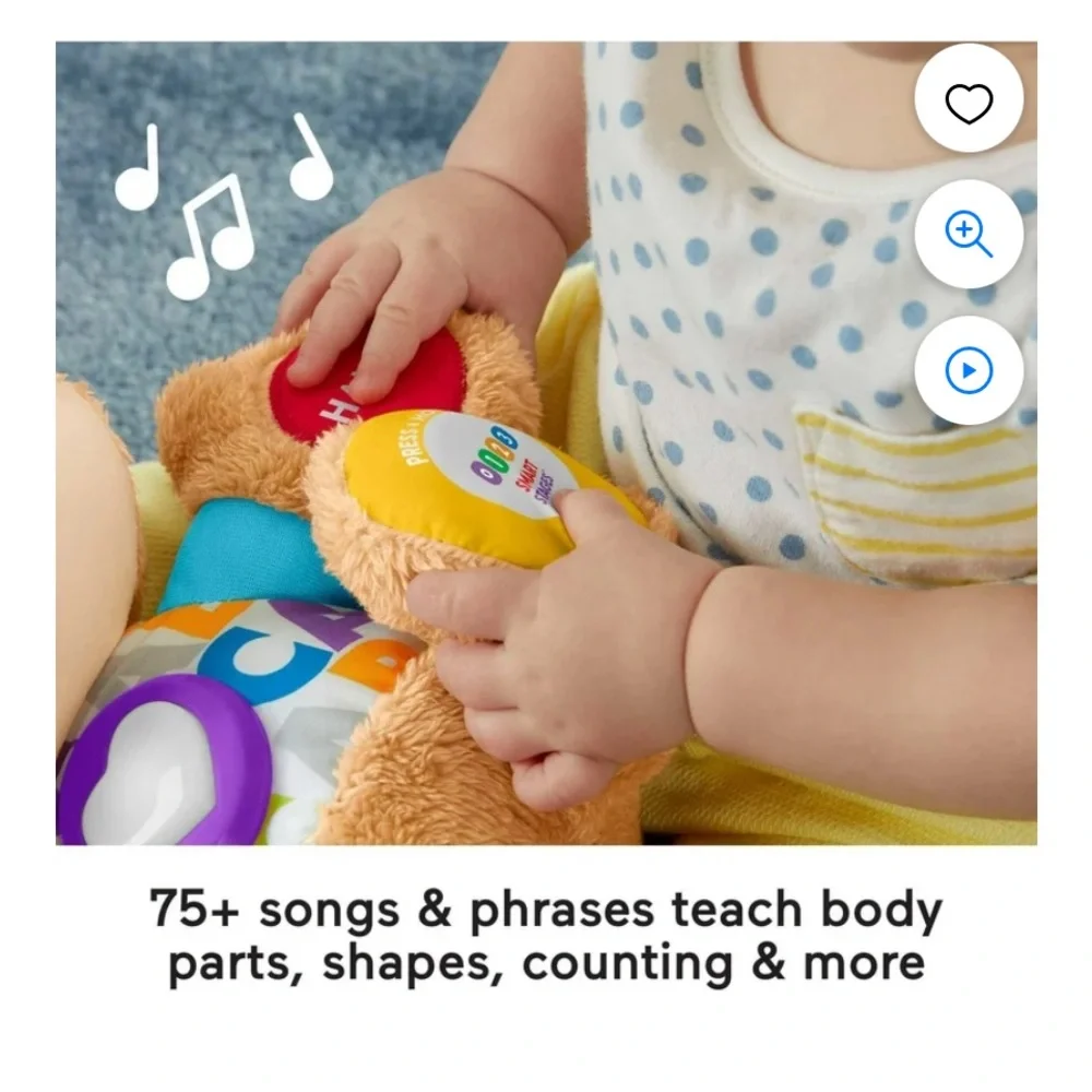 Fisher Price Smart Stages Puppy plays 75 songs and 100 first words Original Box